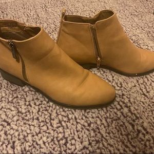 Tan ankle booties